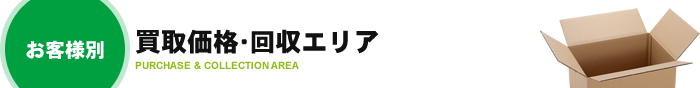 お客様別　買取価格・回収エリア